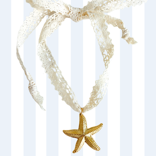 VINTAGE LACE NECKLACE ✿ STARFISH
