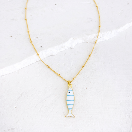 GOLD CHAIN FISH NECKLACE ✿ NONA