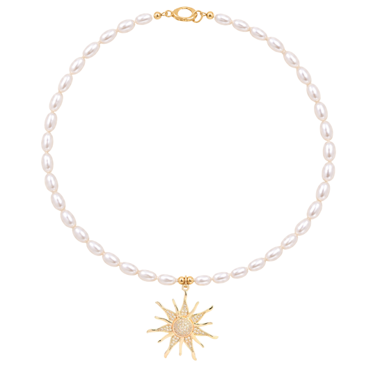 MARIN PEARL CHARM NECKLACE ✿ ALBA