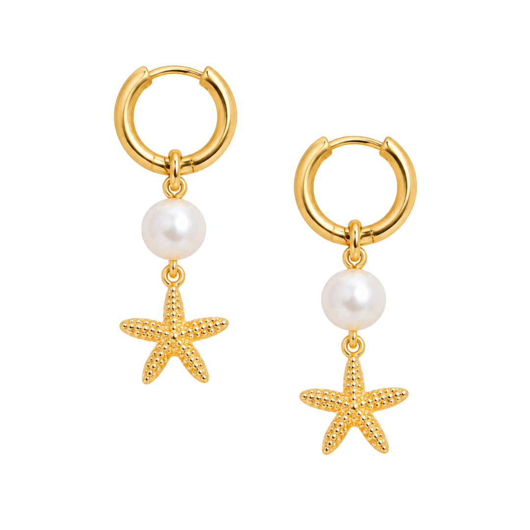 STELLA Pearl Hoops