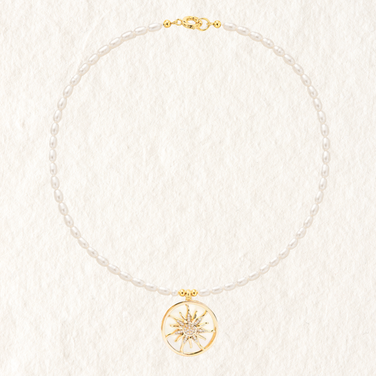 MARIN PEARL CHARM NECKLACE ✿ SOL