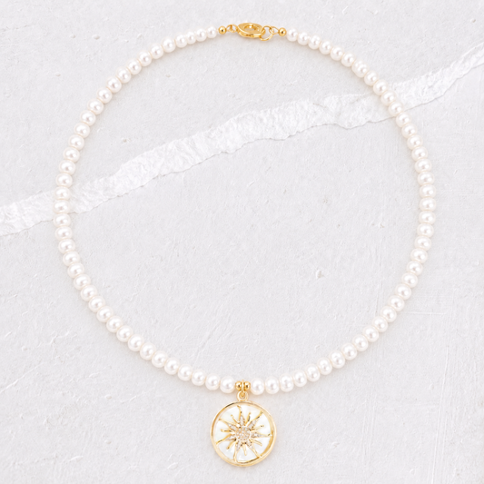 ISLA PEARL CHARM NECKLACE ✿ SOL