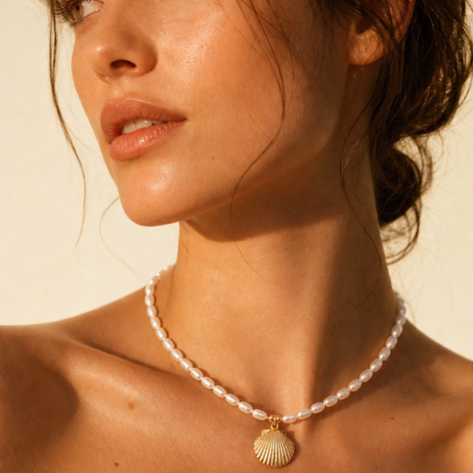 MARIN PEARL CHARM NECKLACE ✿ MALDIVES