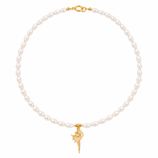 MARIN PEARL CHARM NECKLACE ✿ SORA