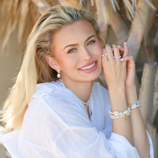 ADJUSTABLE PEARL RING ✿ AVA