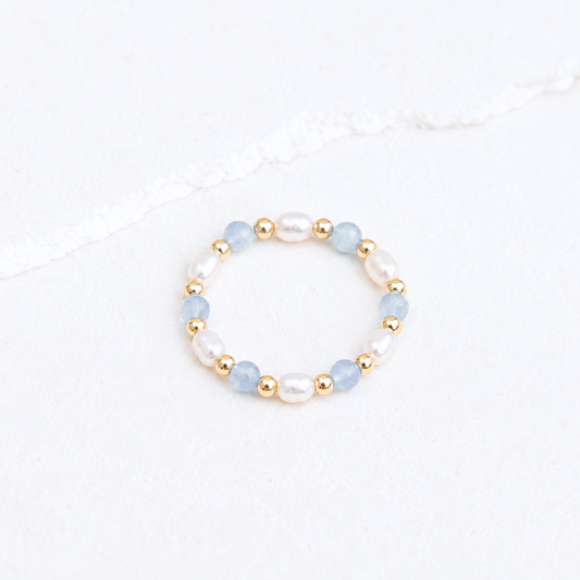 PEARL RING ✿ BLUE MARIN