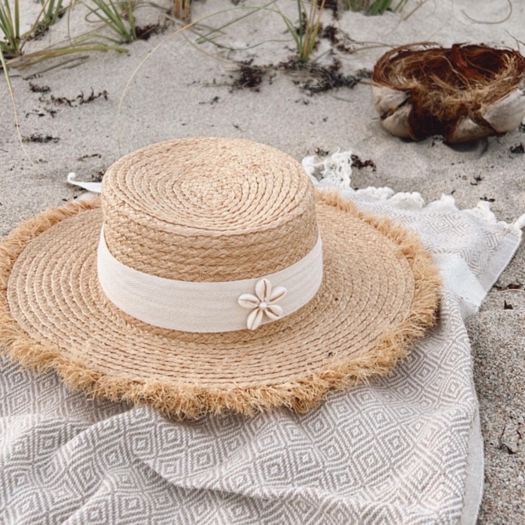 RAFFIA SUN HAT ✿ FLORA