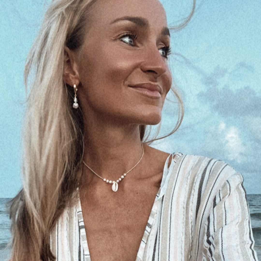 BOHO CHOKER ✿ PEARL X COWRIE