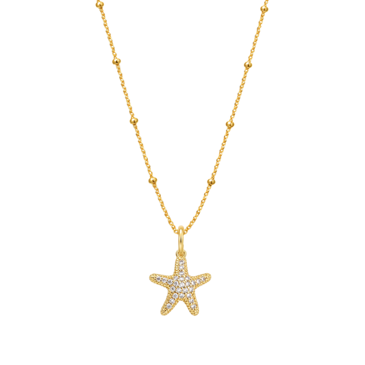 ZIRCON STELLA Gold Chain Necklace