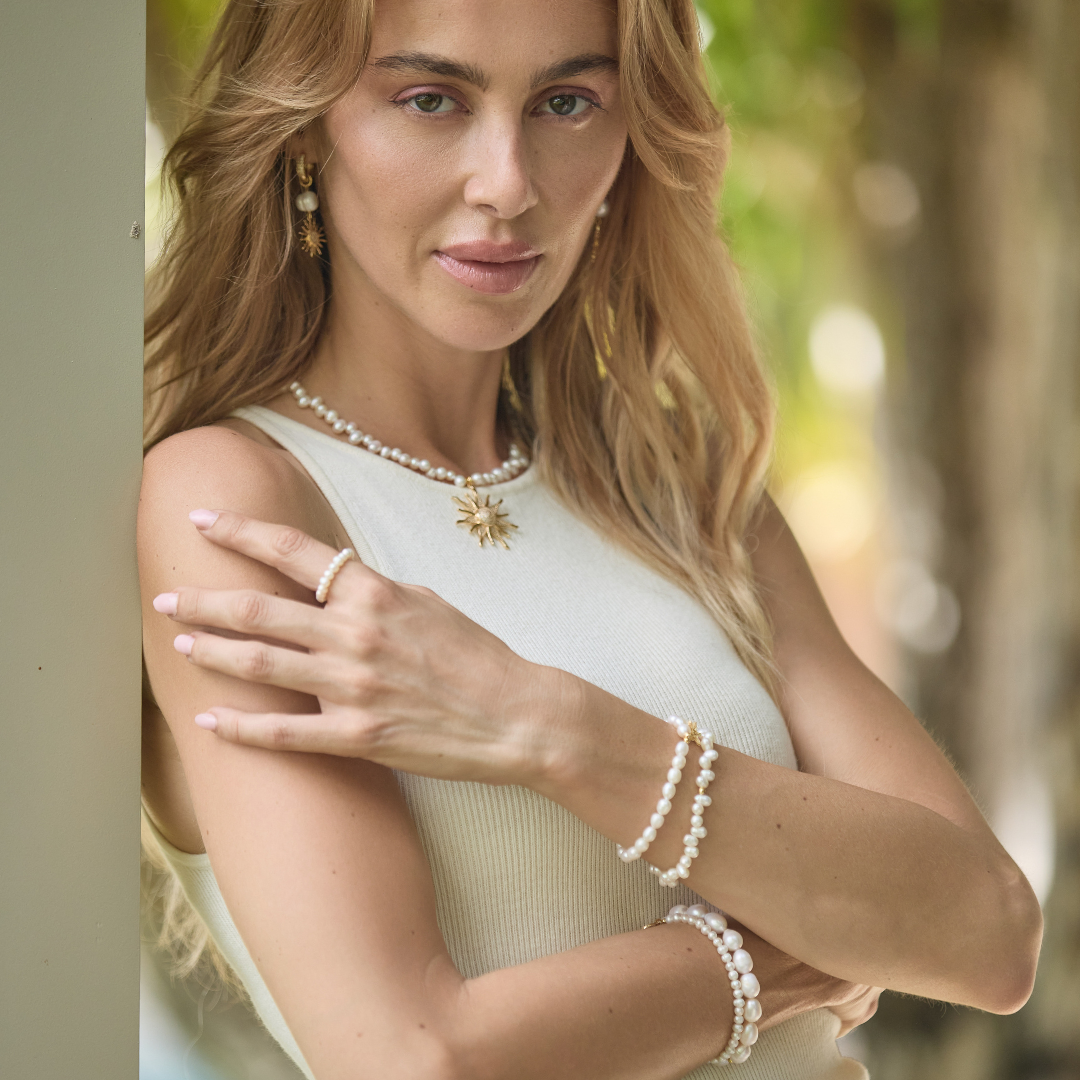 OCEANA PEARL CHARM NECKLACE ✿ SUNSHINE