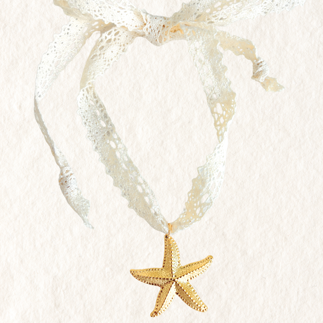 VINTAGE LACE NECKLACE ✿ STARFISH