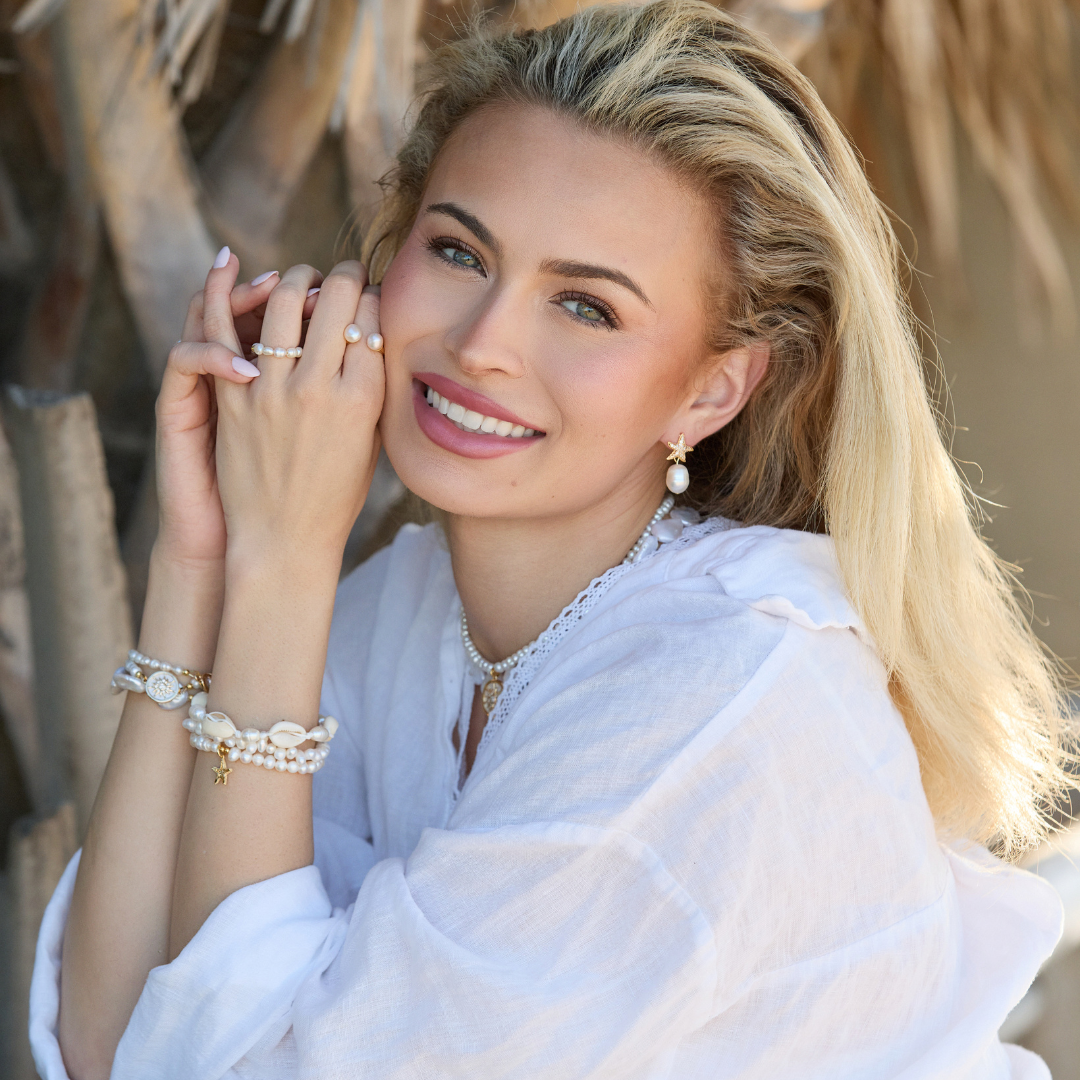 ADJUSTABLE PEARL RING ✿ AVA