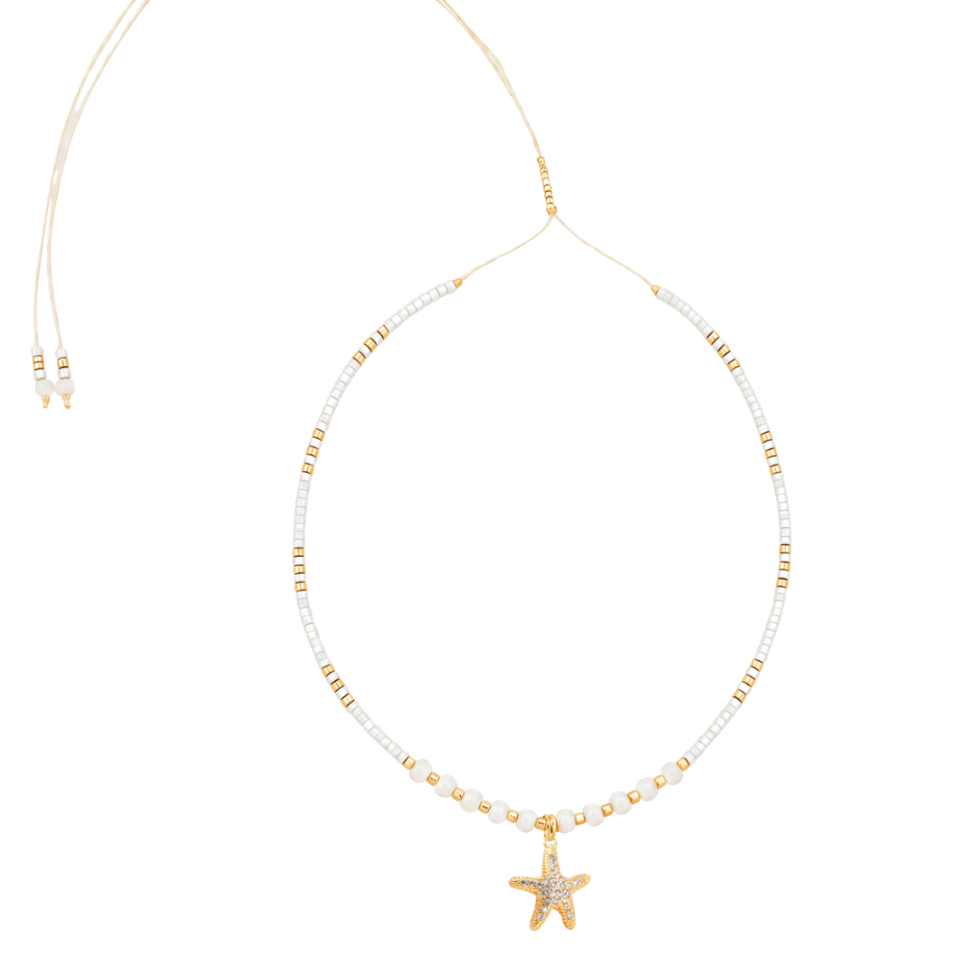 ZIRCON STELLA Beaded Choker