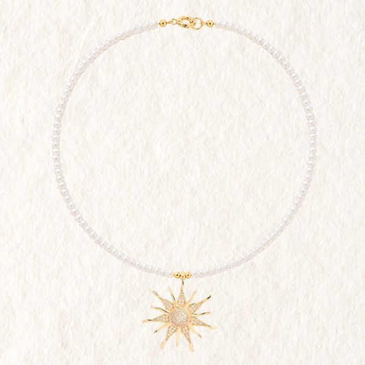 ISLA PEARL CHARM NECKLACE ✿ SUNSHINE