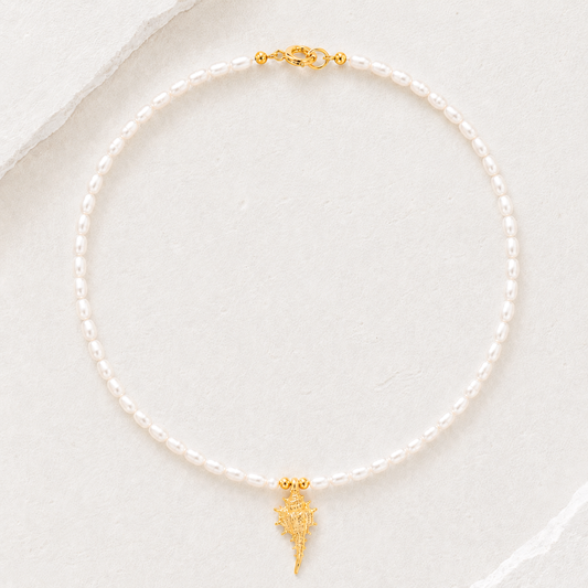 MARIN PEARL CHARM NECKLACE ✿ SORA
