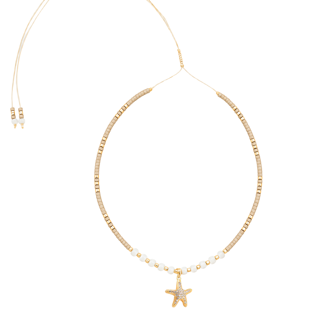 ZIRCON STELLA Beaded Choker