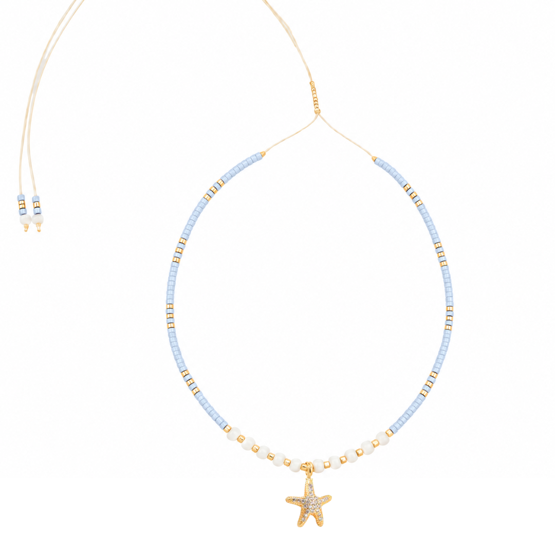 ZIRCON STELLA Beaded Choker