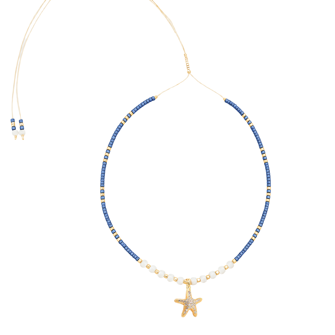 ZIRCON STELLA Beaded Choker