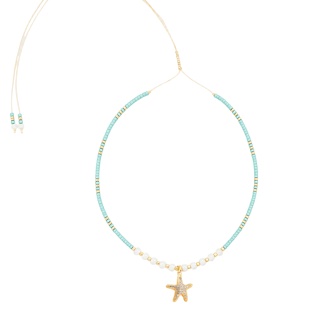 ZIRCON STELLA Beaded Choker