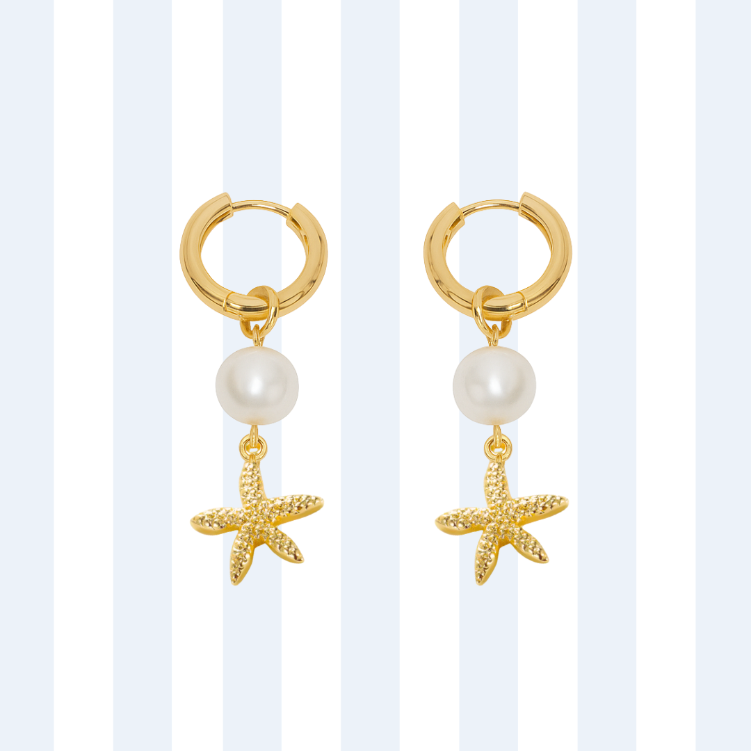 PEARL STARFISH HOOPS ✿ STELLA
