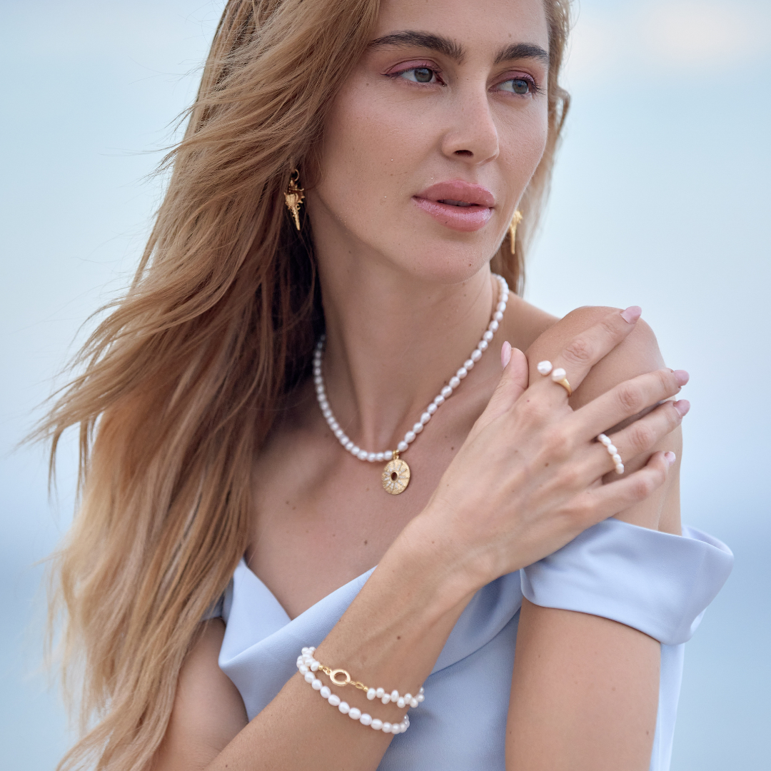 MARIN PEARL CHARM NECKLACE ✿ ORA