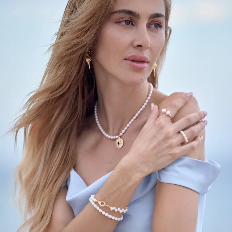 MARIN PEARL CHARM NECKLACE ✿ ORA