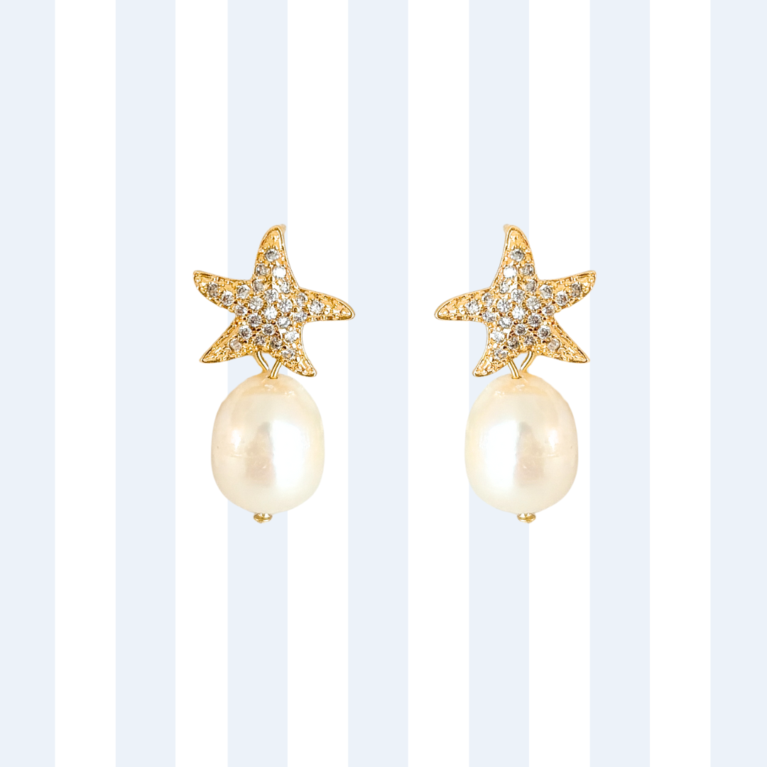 STARFISH PEARL STUDS ✿ ESTELLA