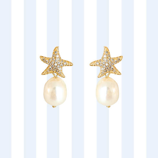 STARFISH PEARL STUDS ✿ ESTELLA