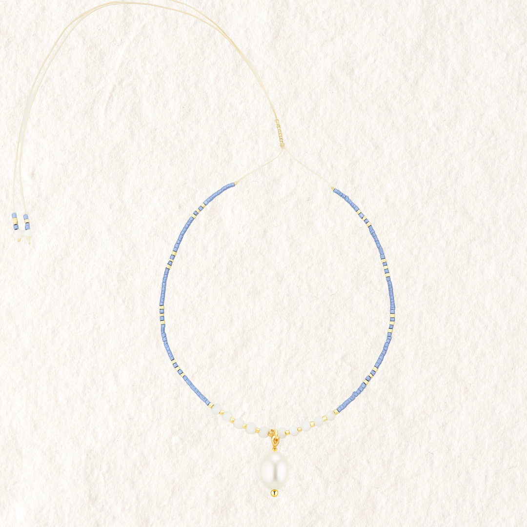 BEADED CHOKER ✿ PEARL DROP