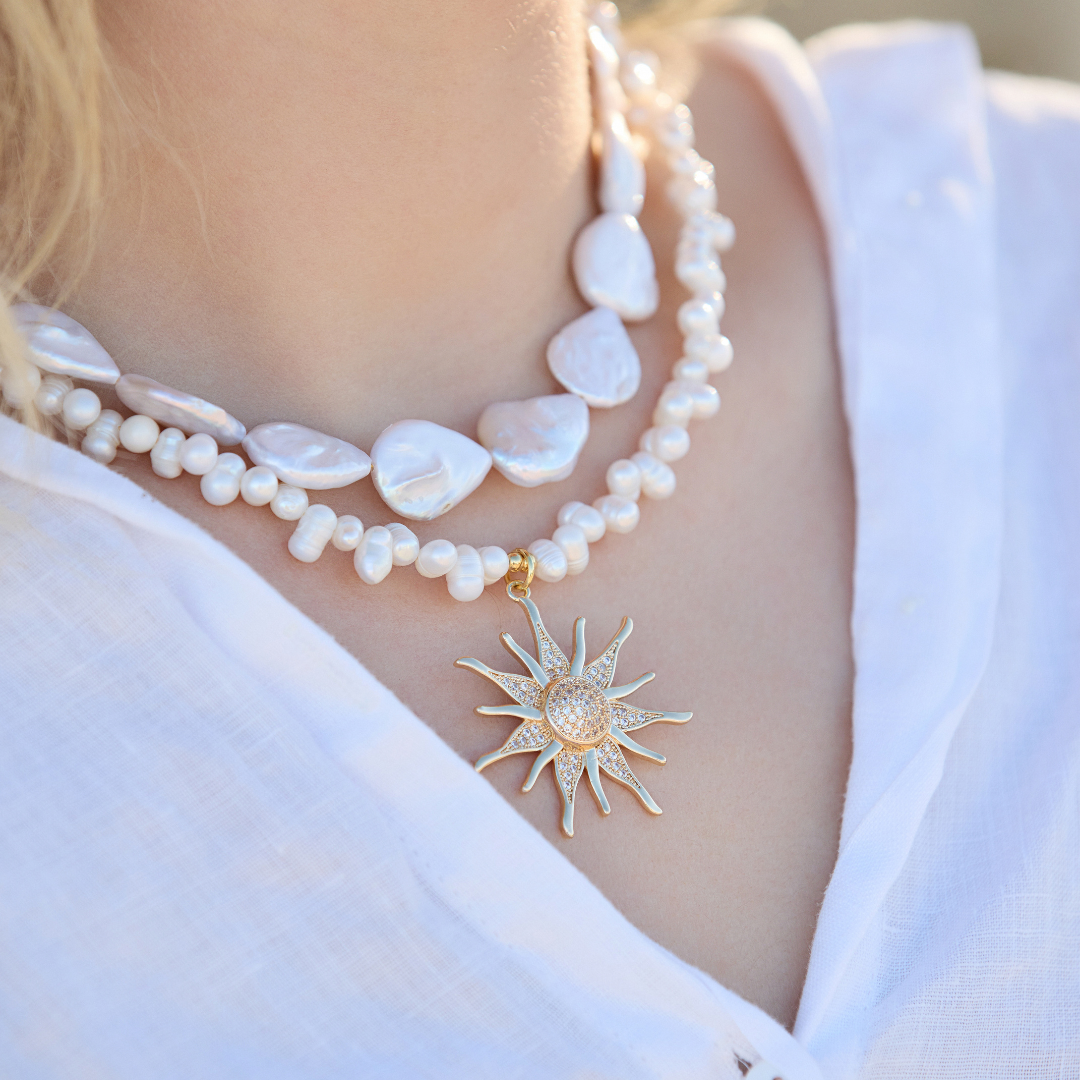 PEARL CHARM NECKLACE ✿ SUNSHINE