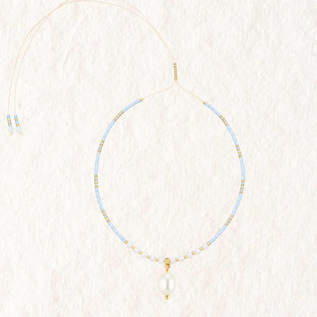BEADED CHOKER ✿ PEARL DROP