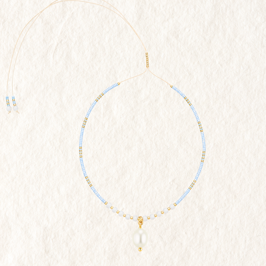 BEADED CHOKER ✿ PEARL DROP