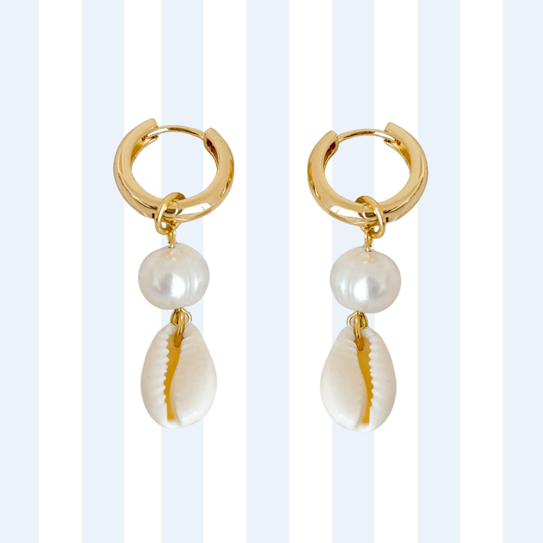 PEARL SHELL HOOPS ✿ BELLA