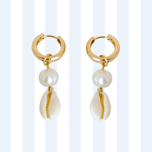 PEARL SHELL HOOPS ✿ BELLA