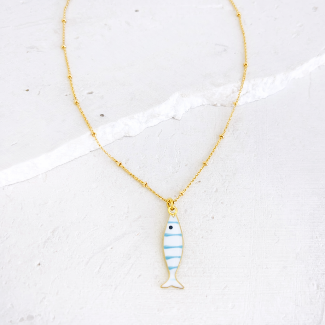 GOLD CHAIN FISH NECKLACE ✿ NONA