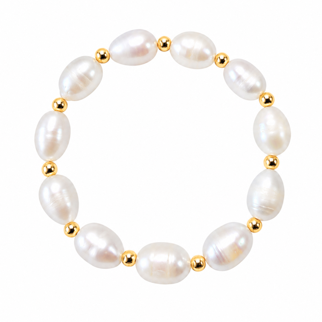 GOLD OLIVIA Pearl Bracelet
