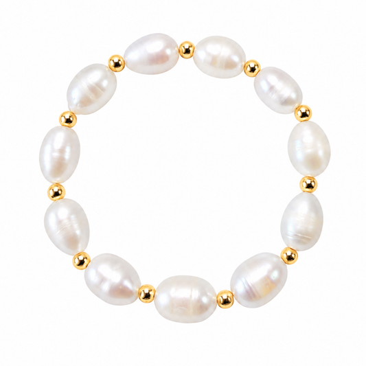 GOLD OLIVIA Pearl Bracelet