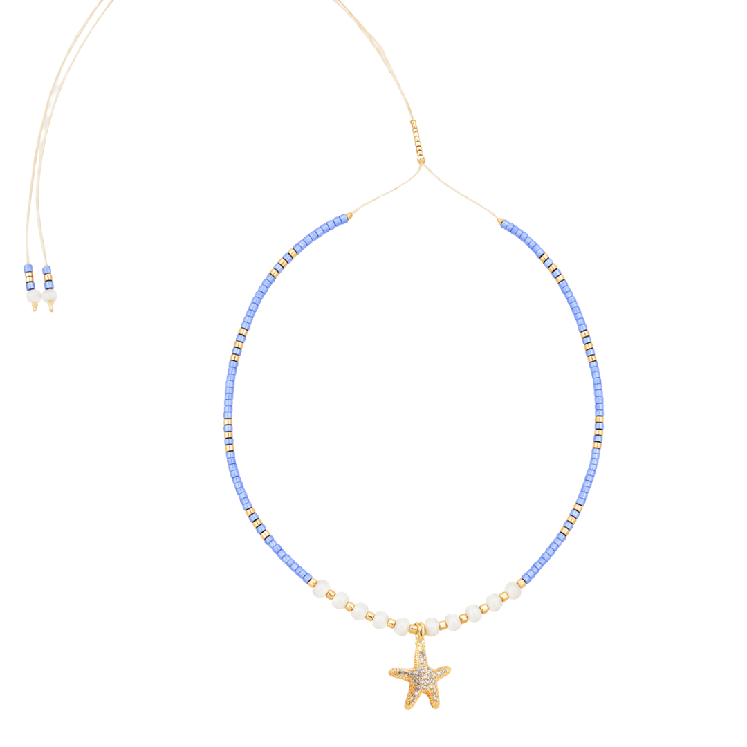 ZIRCON STELLA Beaded Choker