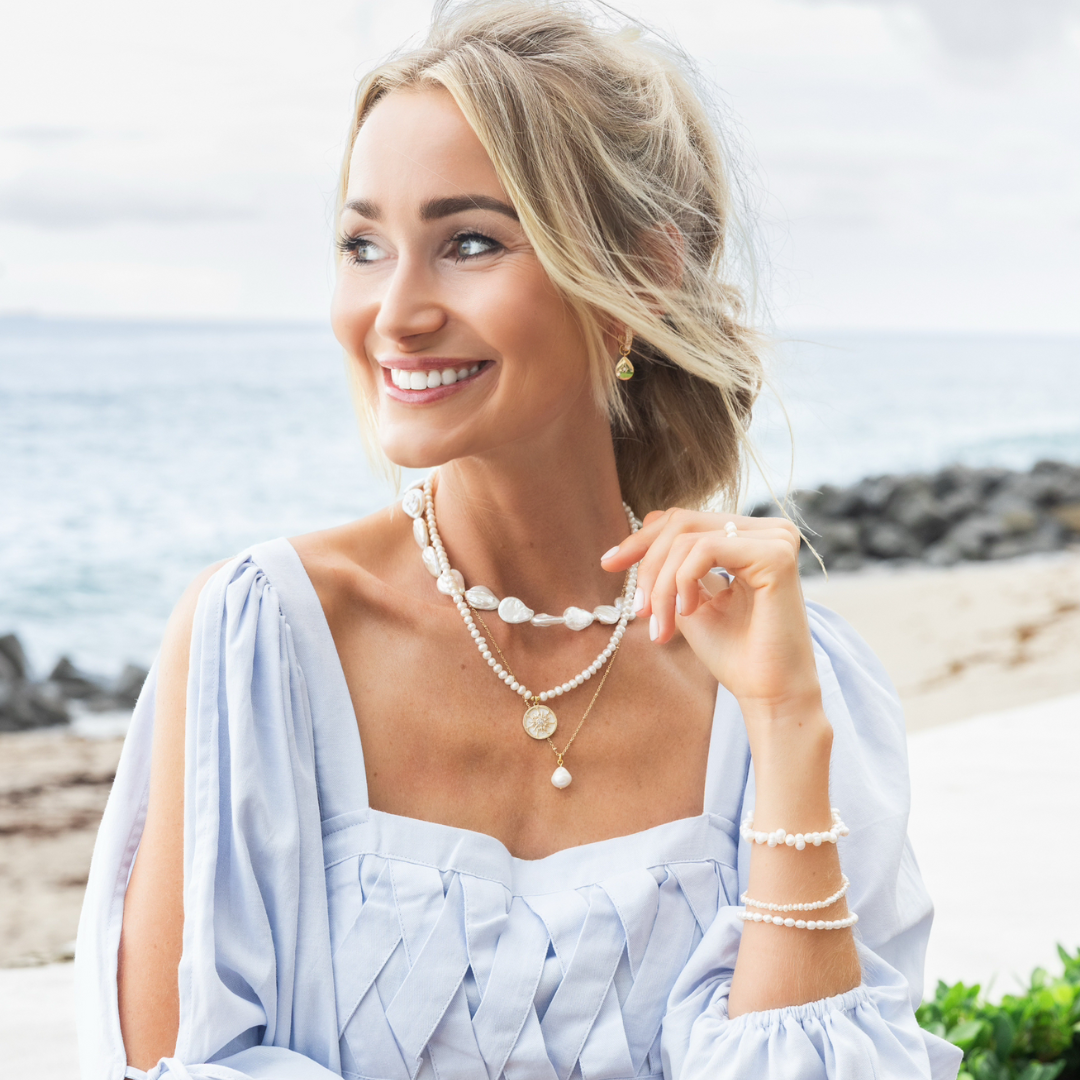 ISLA PEARL CHARM NECKLACE ✿ SOL