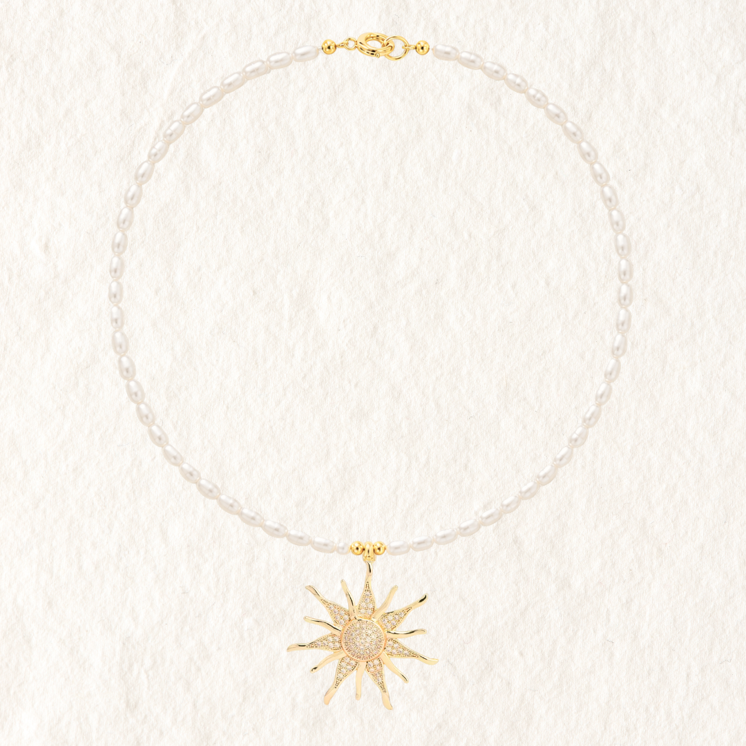 MARIN PEARL CHARM NECKLACE ✿ SUNSHINE