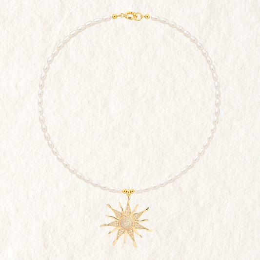 MARIN PEARL CHARM NECKLACE ✿ SUNSHINE