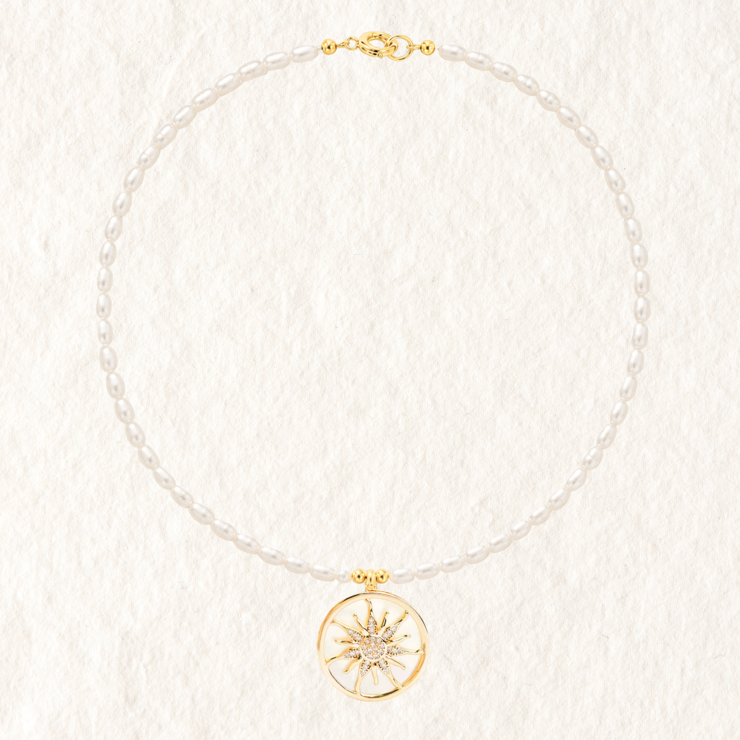 MARIN PEARL CHARM NECKLACE ✿ SOL