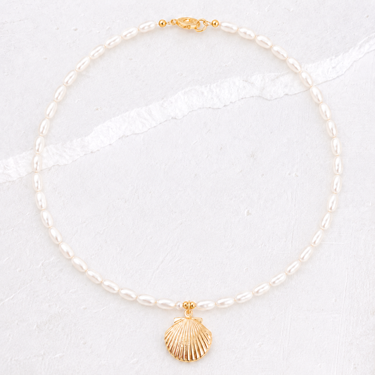 MARIN PEARL CHARM NECKLACE ✿ MALDIVES