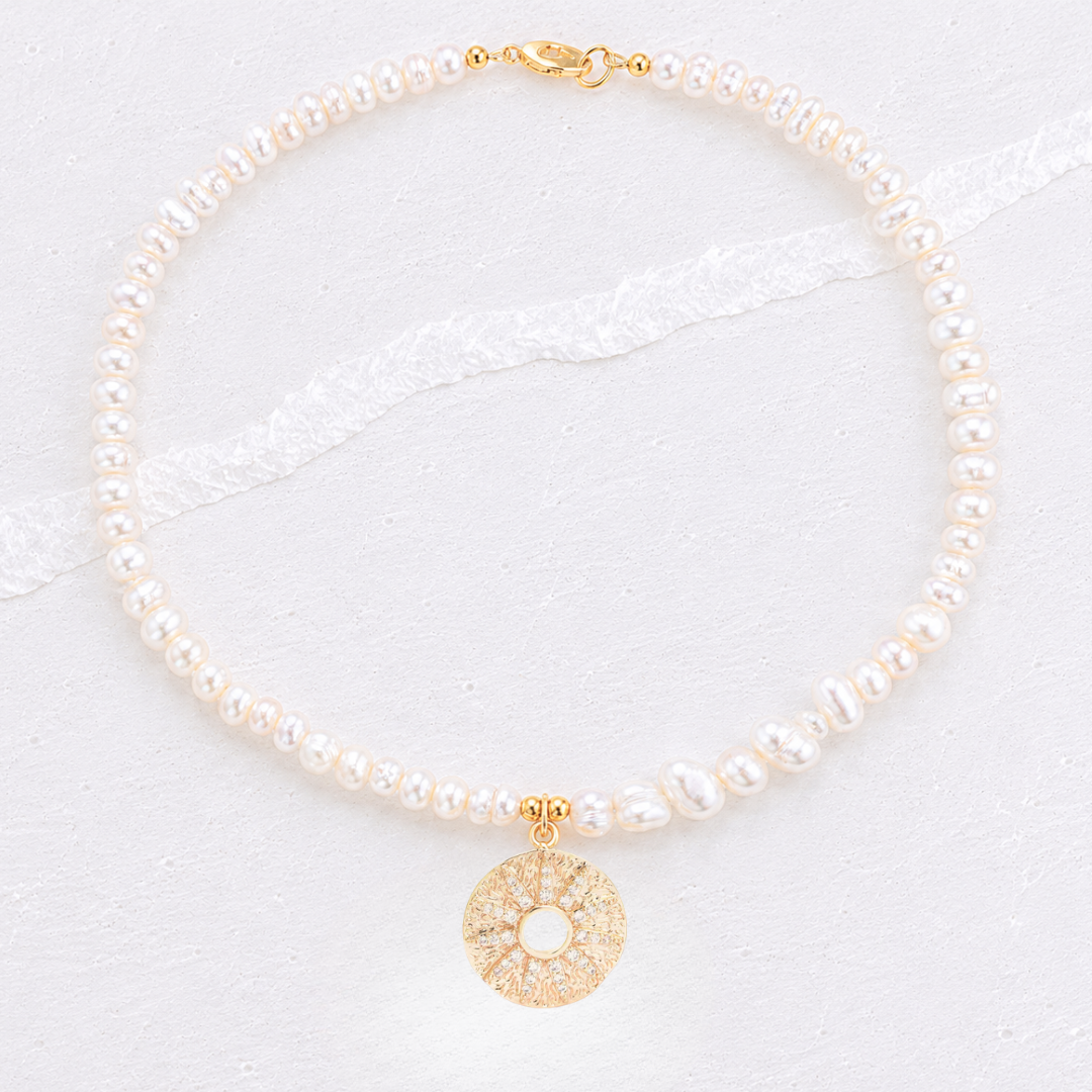 OCEANA PEARL CHARM NECKLACE ✿ AURA