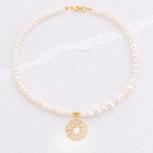 OCEANA PEARL CHARM NECKLACE ✿ AURA