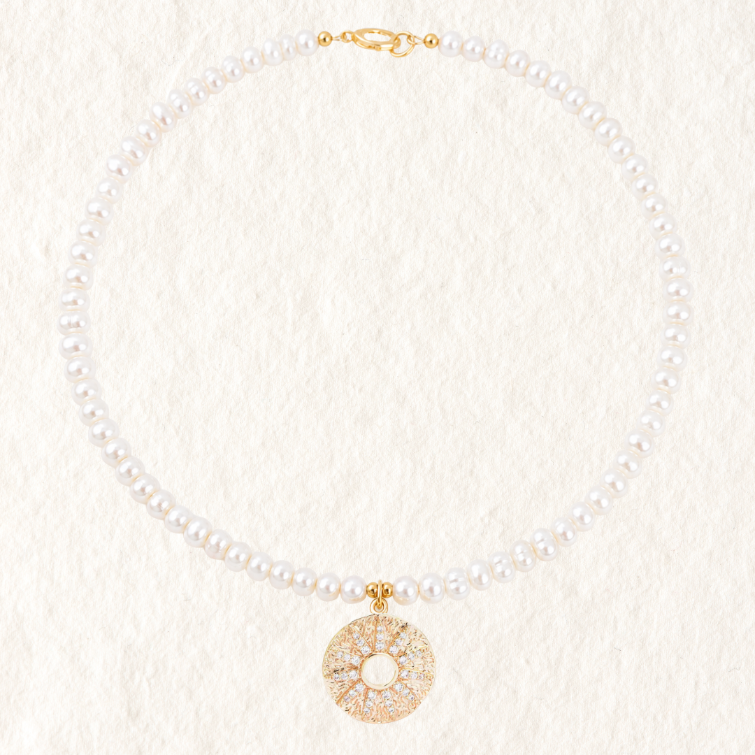 ISLA PEARL CHARM NECKLACE ✿ AURA