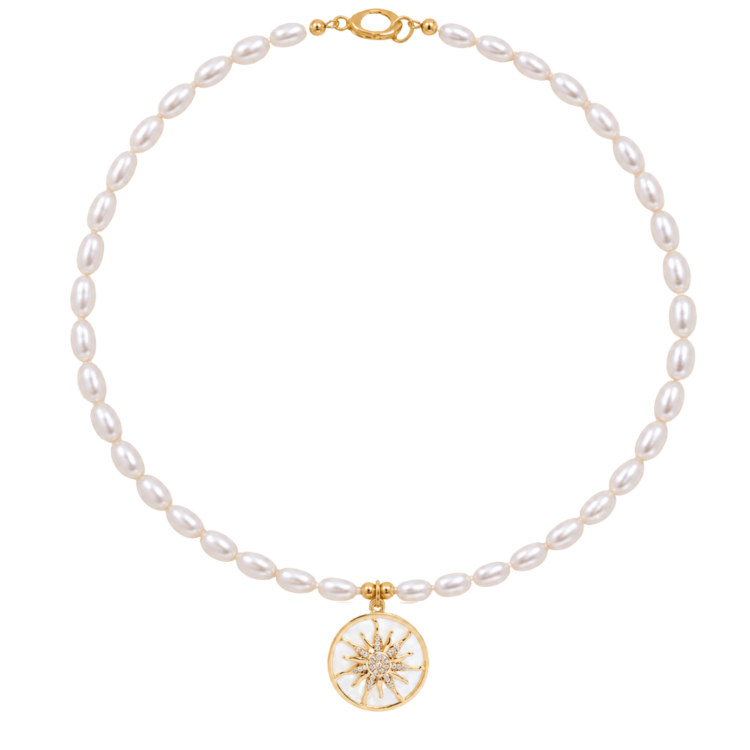 MARIN PEARL CHARM NECKLACE ✿ SOL