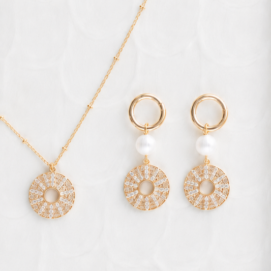 PEARL CHARM HOOPS ✿ ORA