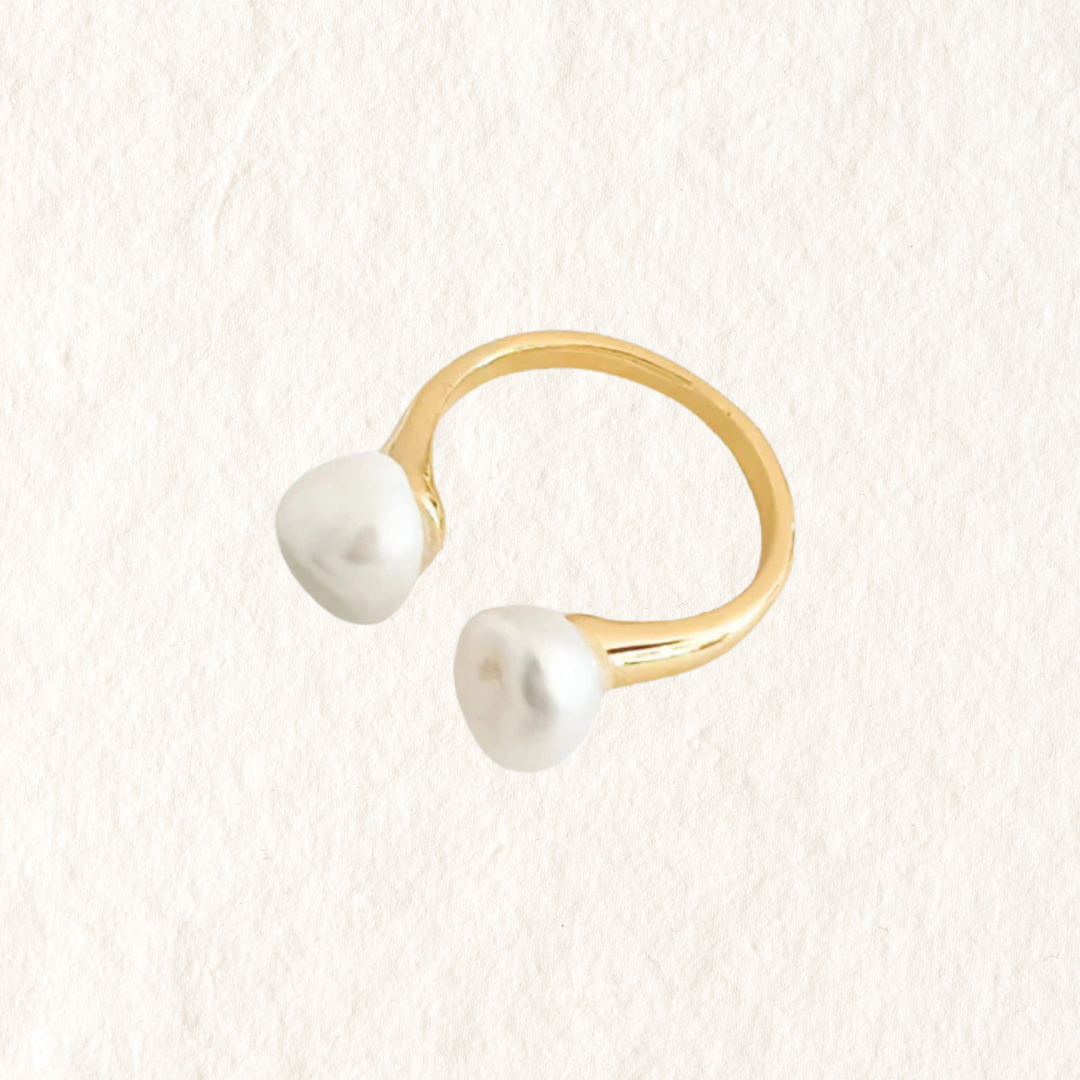 ADJUSTABLE PEARL RING ✿ AVA