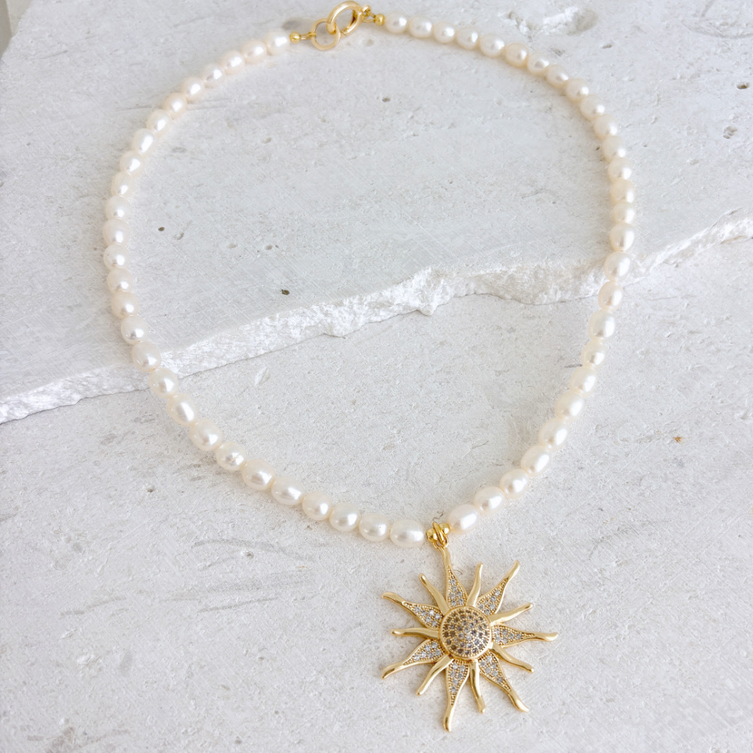 PEARL CHARM NECKLACE ✿ SUNSHINE